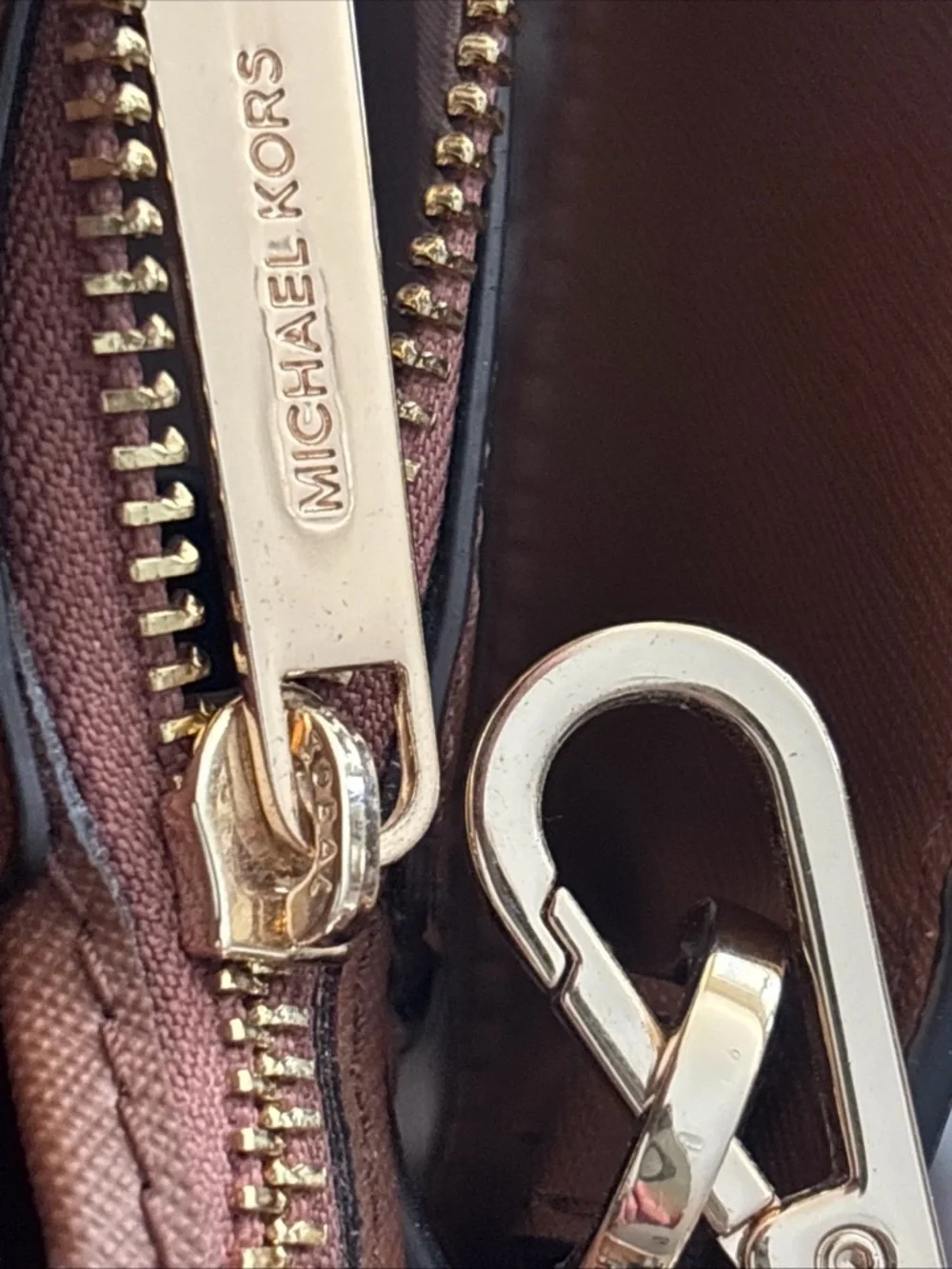 Michael Kors Brown Monogram Duffel with Tan Leather Trim - Picture 13 of 16